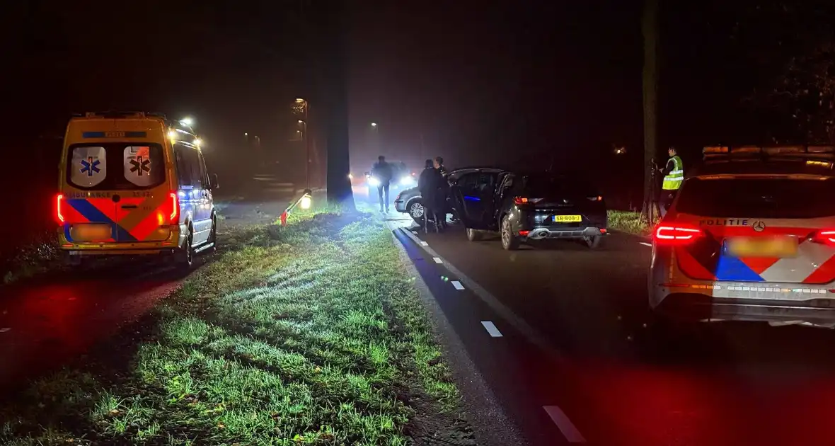 Auto botst tegen lantaarnpaal en belandt tegen boom - Foto 4