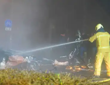 Opnieuw caravan in brand gestoken