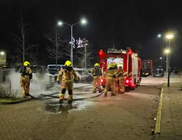 Opnieuw brandende vuilcontainer