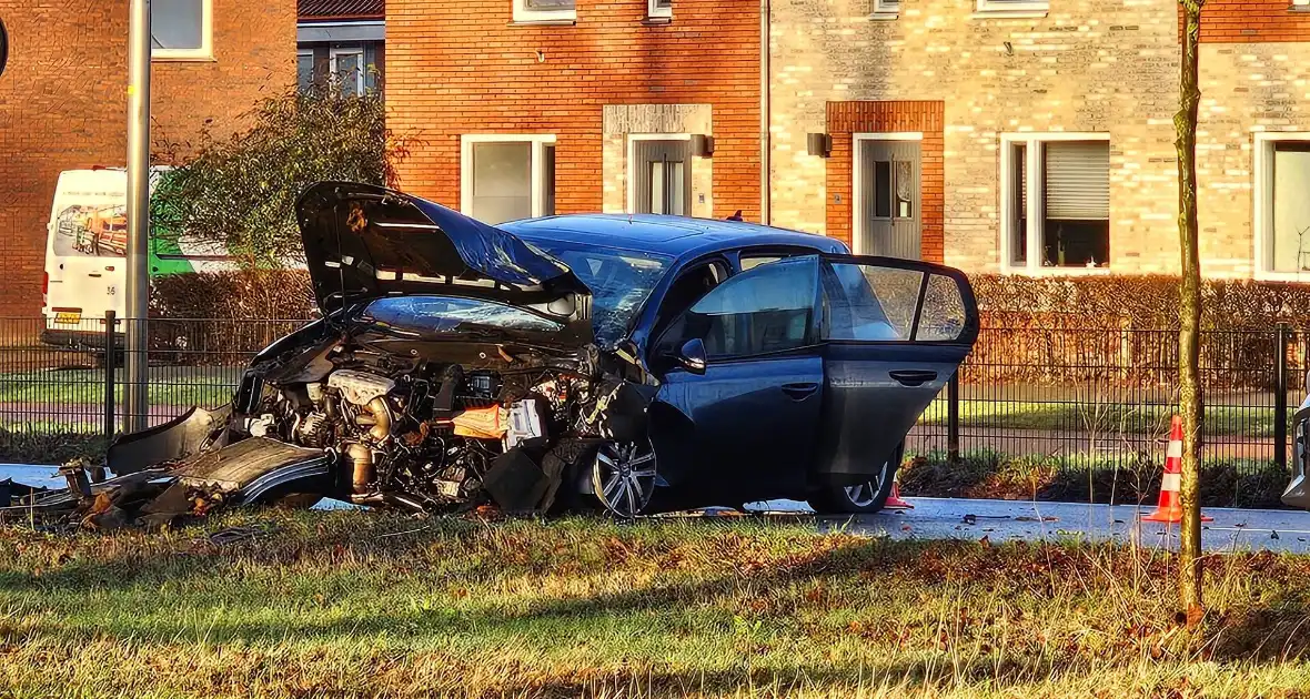 Auto loopt forse schade op na botsing met boom - Foto 3