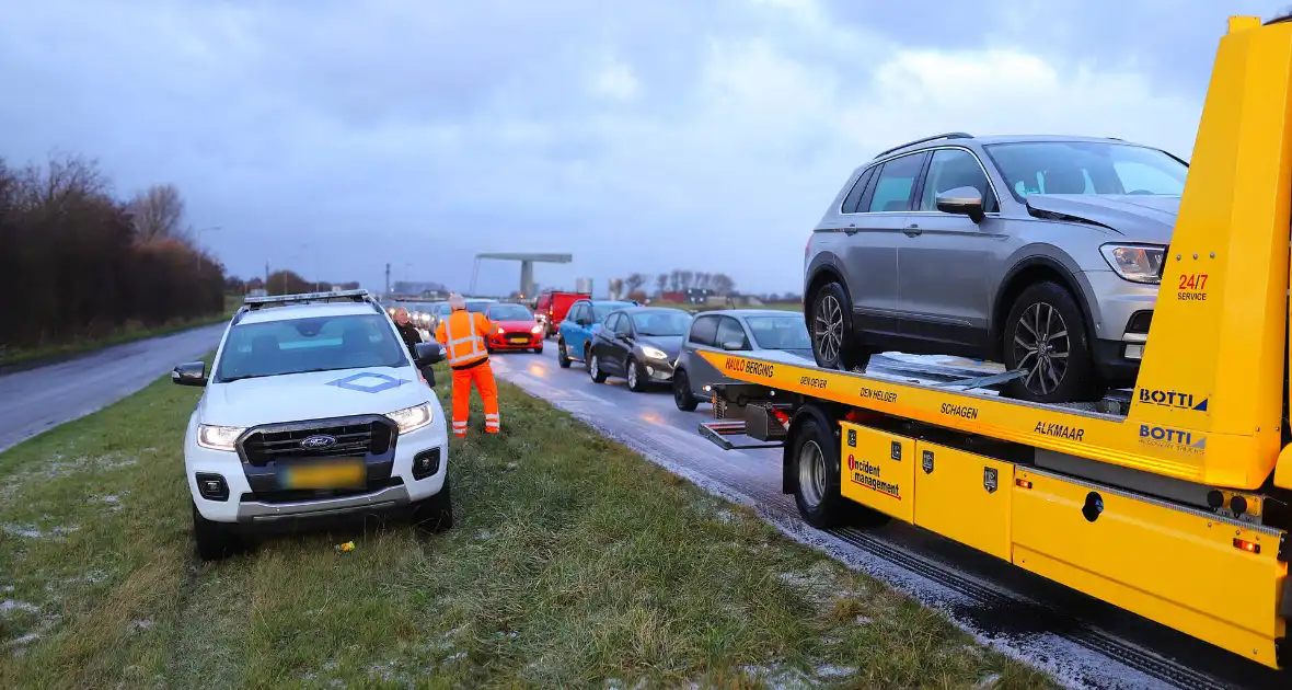 Kop-staartbotsing door glad wegdek - Foto 4