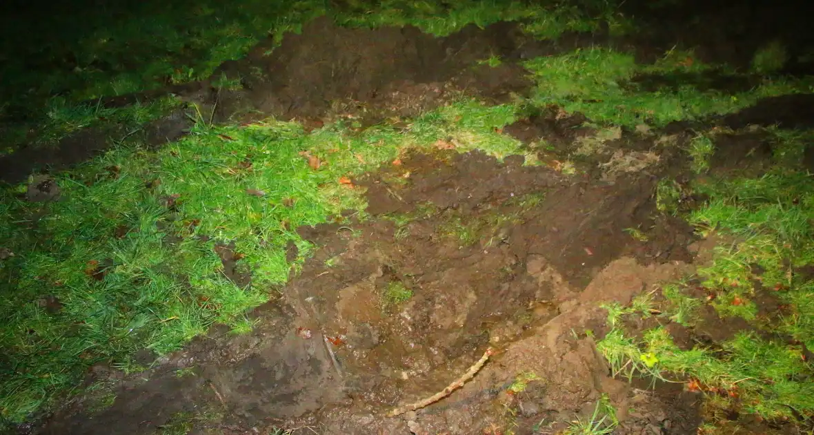 Automobilist komt vast te zitten in drassige grasveld - Foto 6