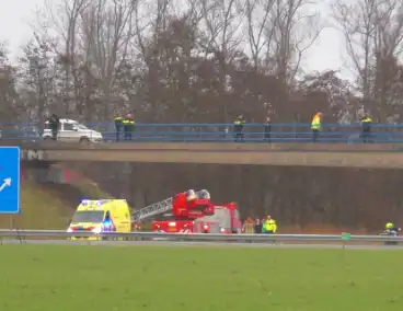 Rijksweg A58 afgesloten vanwege inzet hulpdiensten