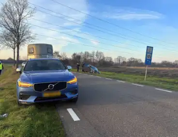 Automobilist verliest macht over het stuur en belandt in greppel