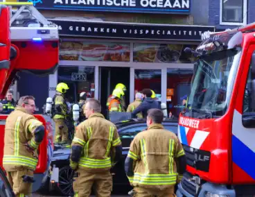 Brandweer ingezet voor brandmelding in viswinkel