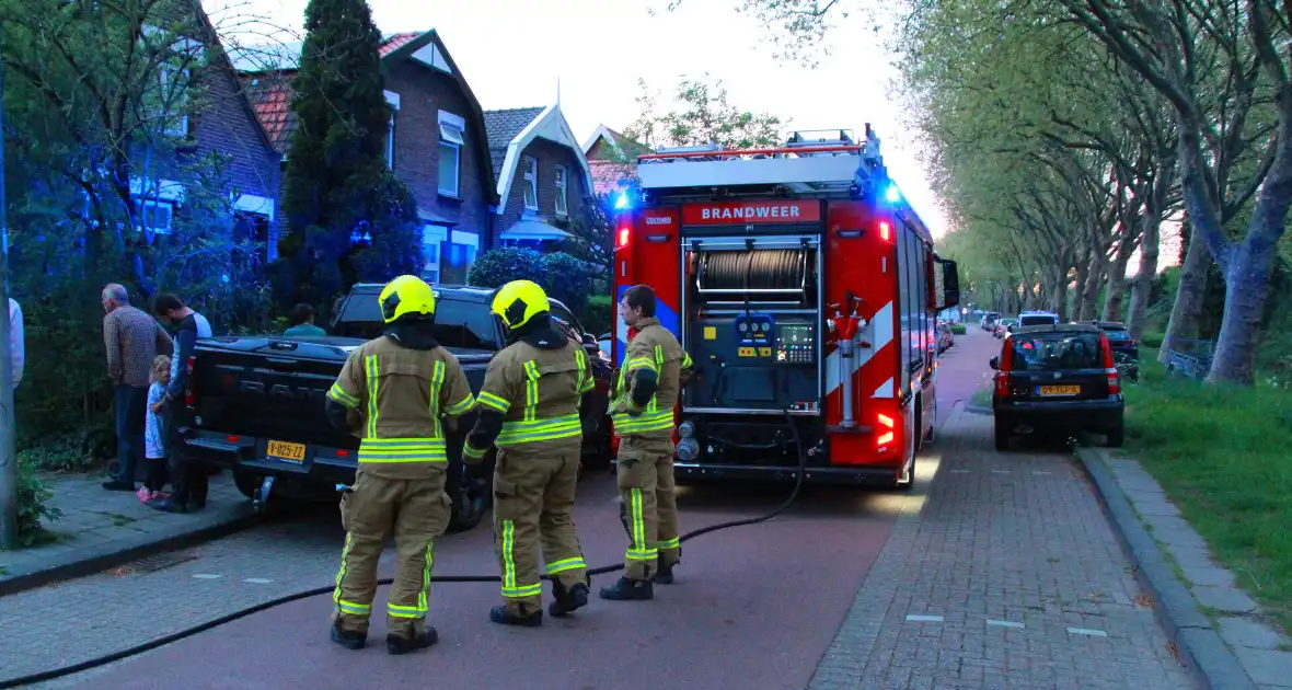 Brand in coniferen haag snel onder controle door snelle inzet - Foto 1