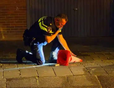 Politie stelt sporen veilig na melding woningbrand