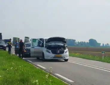Twee automobilisten op elkaar gebotst