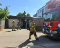 Brandweer bestrijdt brand in zonnepanelen