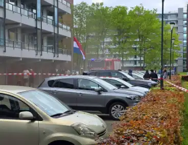 Veel rookontwikkeling bij brand in kelderbox
