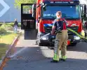 Brandend pluis veroorzaakt buitenbrand