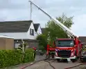 Brandweer groots ingezet bij grote brand in woning