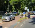 Ongeval tussen auto en fietser op rotonde
