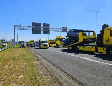 Grote bergingsactie op snelweg