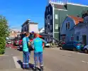 Zwarte rookwolken bij zeer grote brand