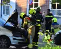 Motorcompartiment auto brandt volledig uit