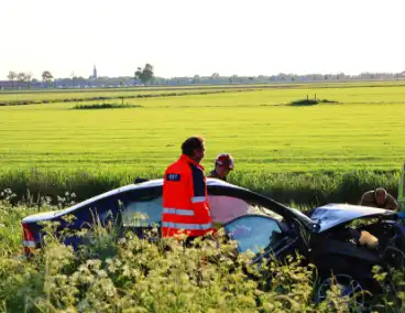 Ernstig ongeval tussen twee auto's op snelweg