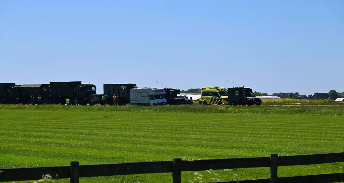 Ongelukkige situatie bij militaire colonne