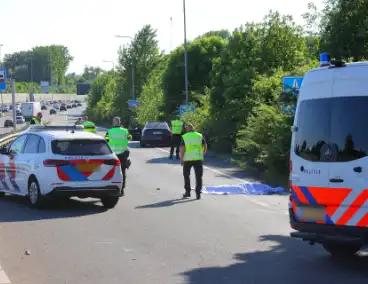 Fietser geschept en overleden