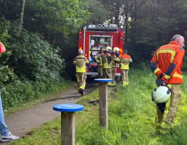 Vele brandweerlieden naar bosbrand