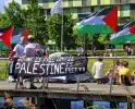 Onrust tijdens pro Palestina demonstratie op universiteitscampus