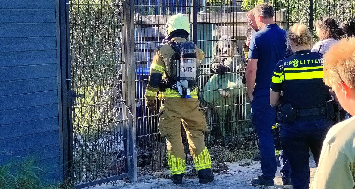 Bewoner blust brandende kliko