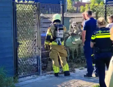 Bewoner blust brandende kliko