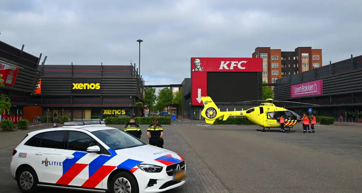 Traumahelikopter landt na ongeval