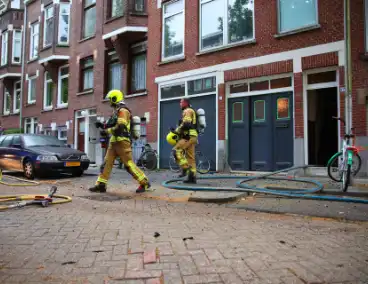 Flinke brand op dakterras, brand in de kiem gesmoord