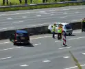 Ongeval op snelweg met twee voertuigen