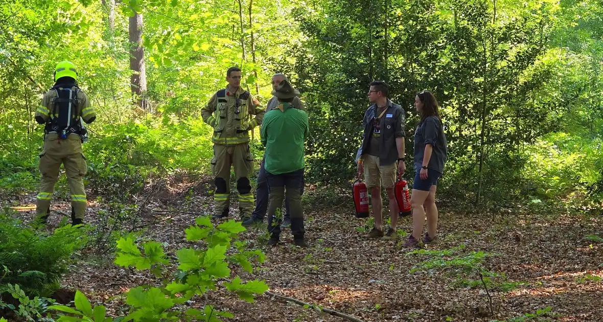 Grote brandweerinzet bij bosbrand