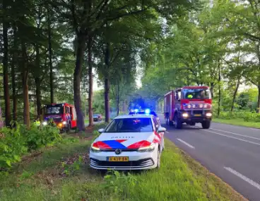 Ruiters ontdekken beginnende bosbrand