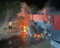 Nachtelijke brand verwoest tractor
