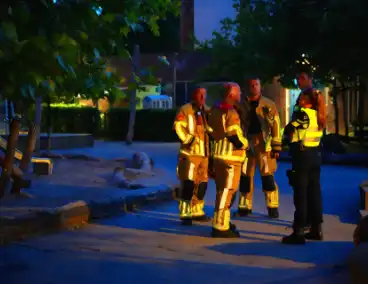 Brand op schoolplein snel geblust