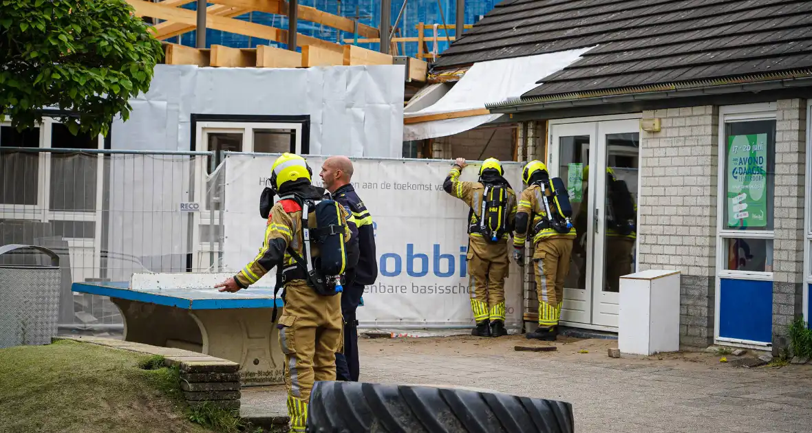Brandalarm tijdens verbouwing school