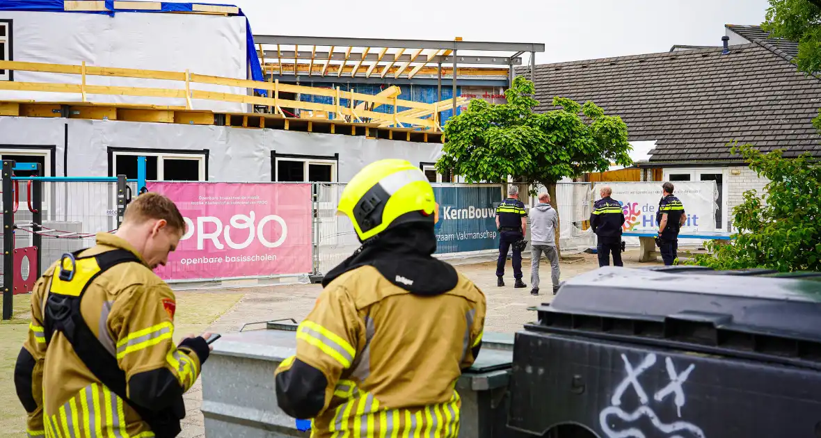Brandalarm tijdens verbouwing school - Foto 1