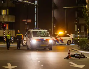 Politie schept fietser tijdens spoedrit