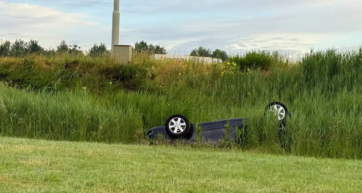Dronken bestuurder eindigt in sloot na ongeval