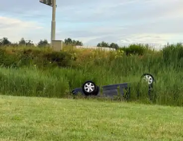 Dronken bestuurder eindigt in sloot na ongeval