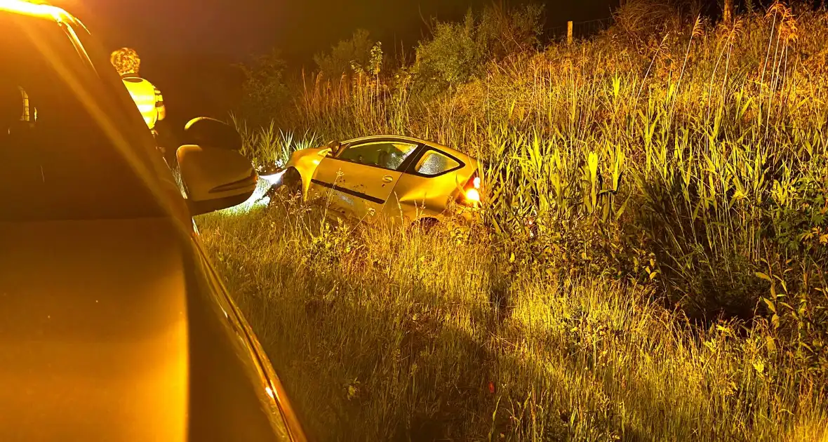 Auto belandt in sloot na het ontwijken van eend - Foto 2