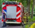 Kleine brand geblust bij barbecue