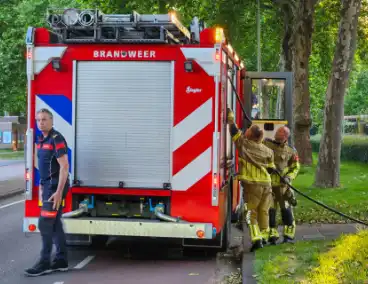Kleine brand geblust bij barbecue