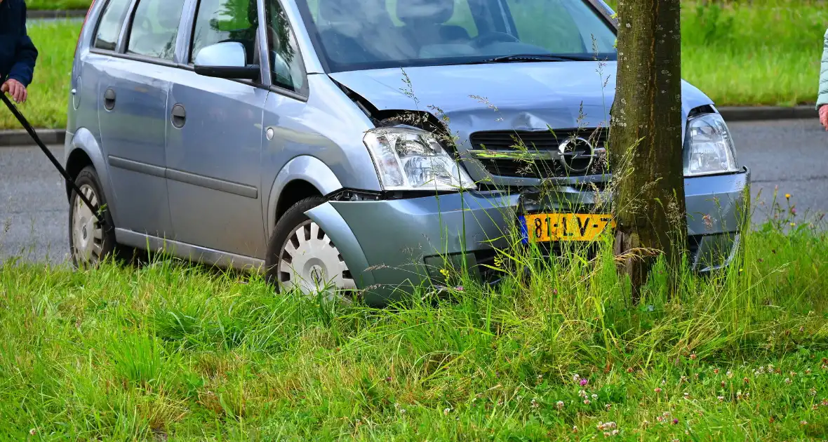 Auto botst tegen boom - Foto 2