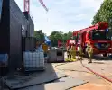 Brand tijdens sloopwerk zwembad