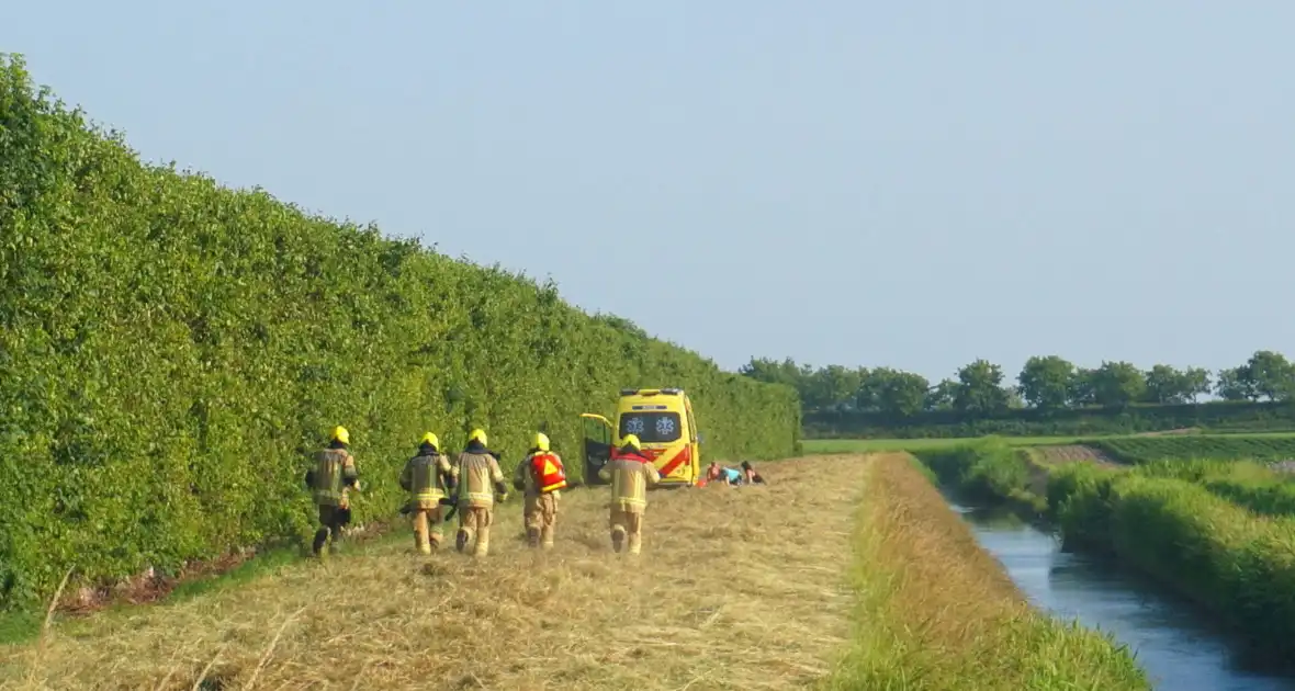 Ongeval met crossmotor in weiland - Foto 2