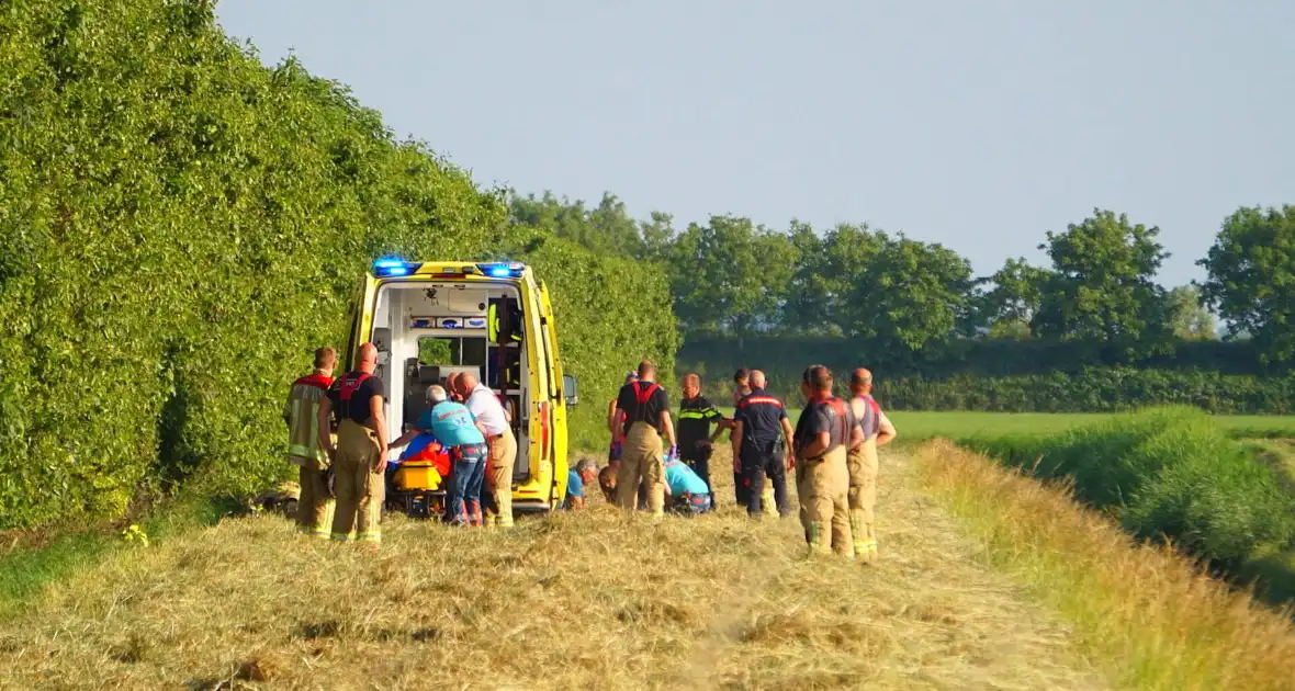 Ongeval met crossmotor in weiland - Foto 3