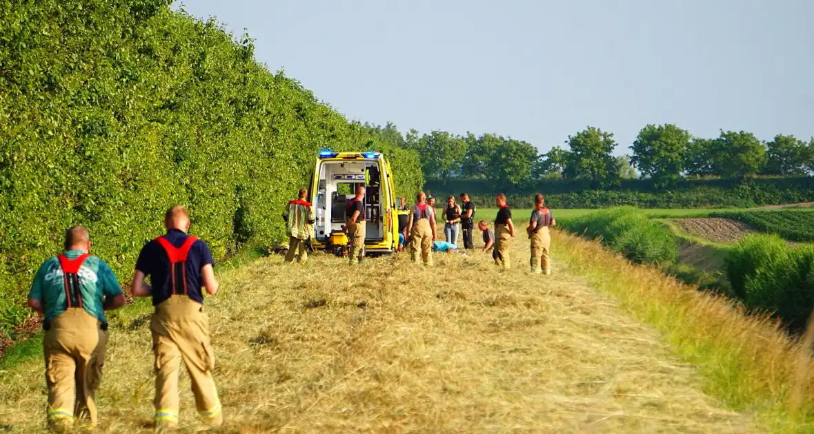 Ongeval met crossmotor in weiland - Foto 5