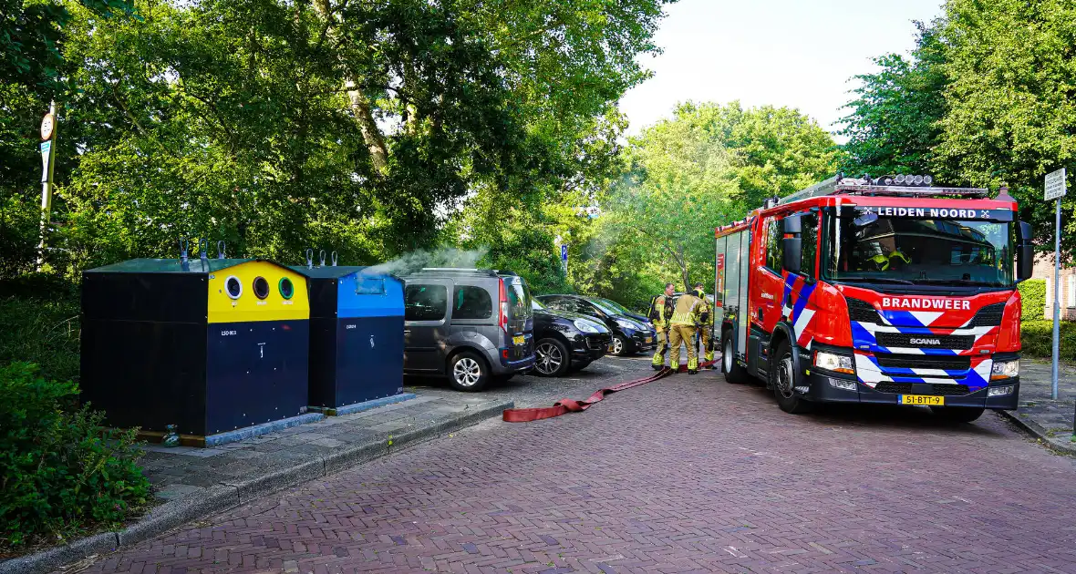 Kind ontdekt vuur in container