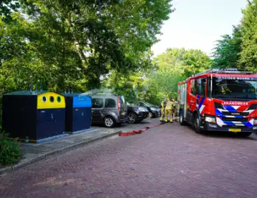 Kind ontdekt vuur in container