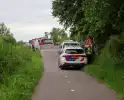 Brand door stoken fikkie bij hooibalen
